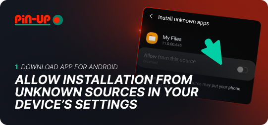 Allow installation from unknown sources for your device