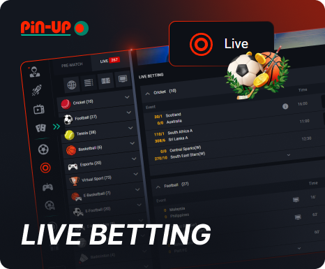 Real-time betting at Pin Up Bangladesh